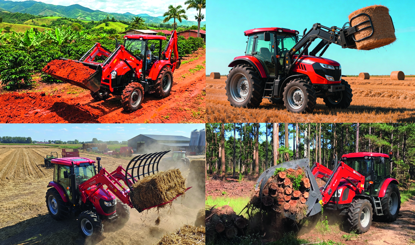 Cargador frontal para tractor Montée - implemento agrícola Colombia YTO