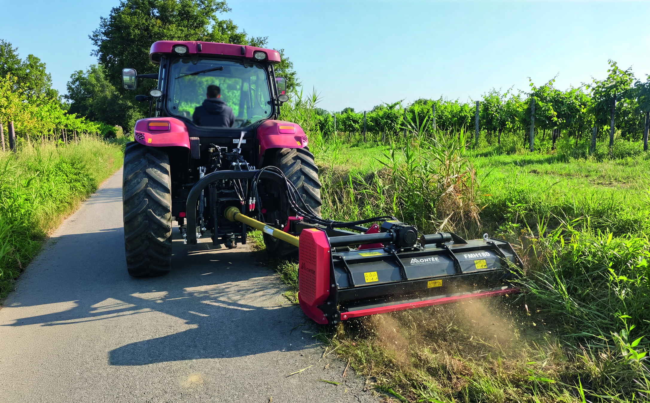Desbrozadora descargue lateral trituradora FHSDC165 para frutales - implemento agrícola Colombia