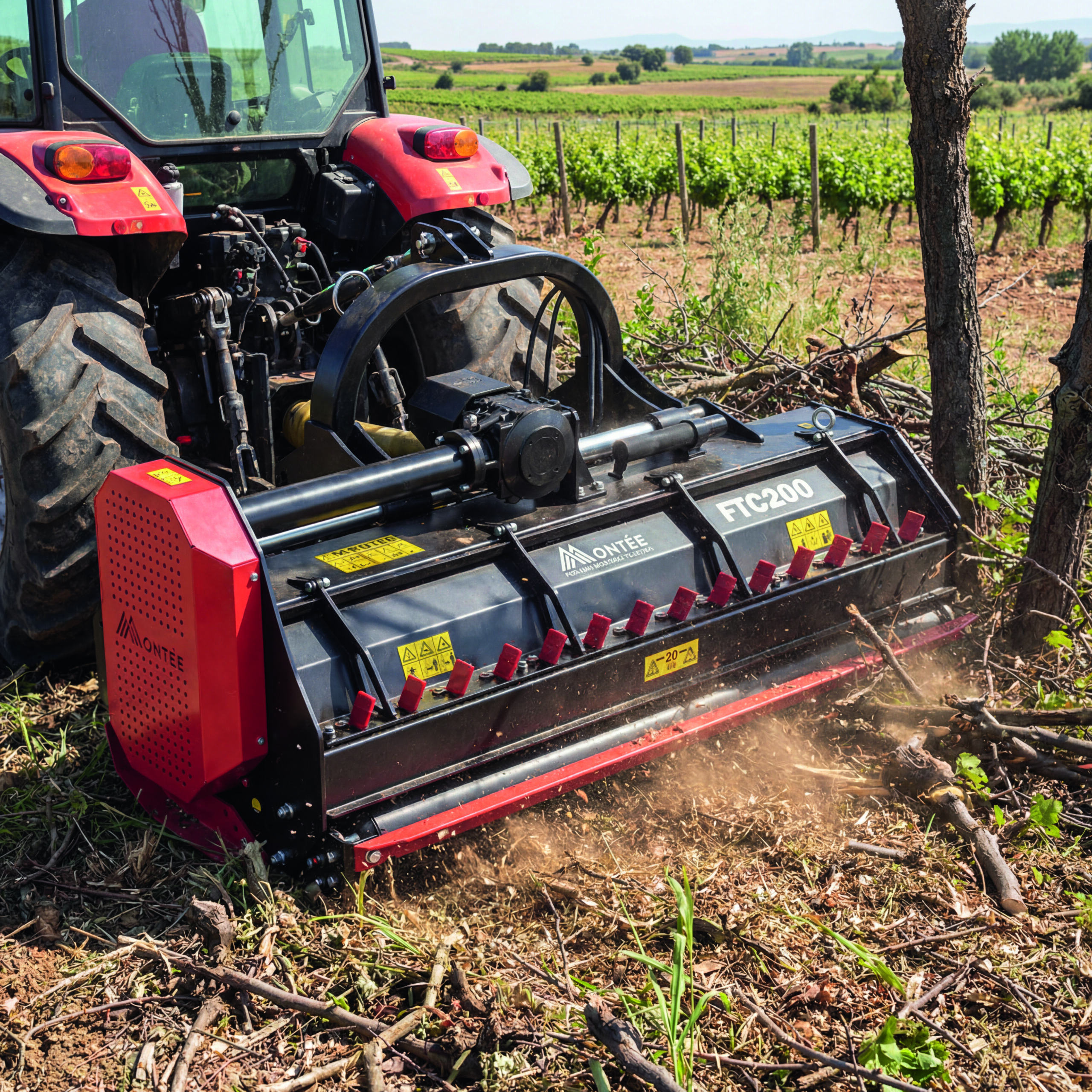 Desbrozadora fija trituradora de ramas para tractor - implemento agrícola Colombia YTO
